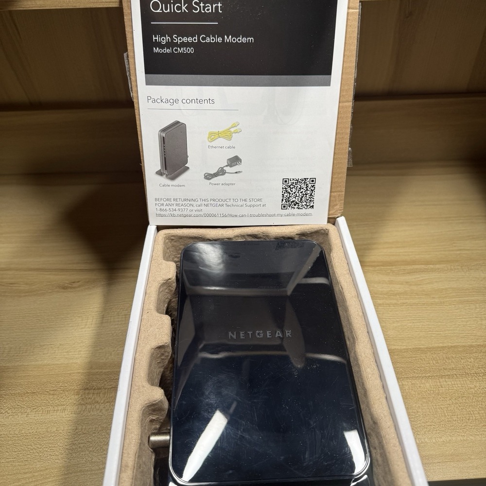 Netgear Model CM500 High Speed Cable Modem Speed Up to 680 Mbps Docsis 3.0 - Picture 2 of 6